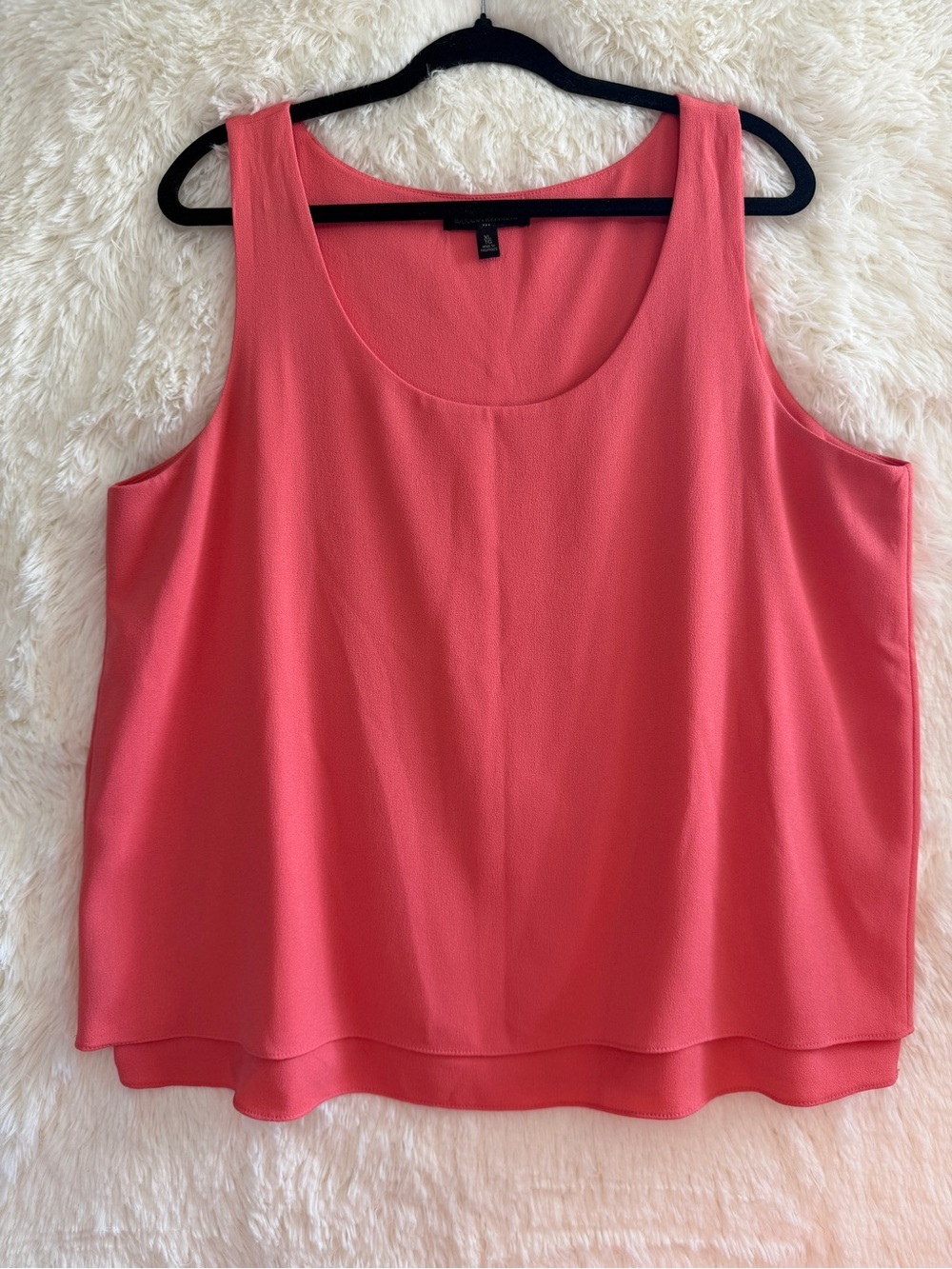 Banana Republic Womens Layered Sleeveless Tank Top Size XL Pink Office Career